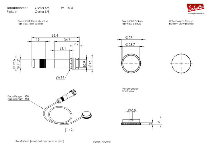 Pickup Oyster technical drawing