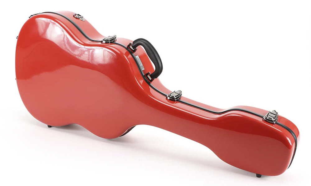 JW Eastman CE-151 roter Fiberglaskoffer für klassische Gitarre