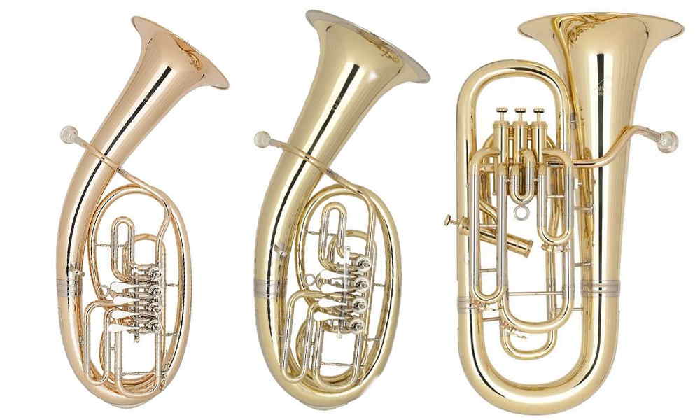 Tenorhorn, Baritonhorn und Euphonium im Vergleich
