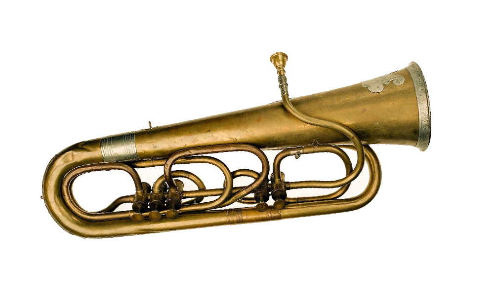 Historische Basstuba von Johann Gottfried Moritz aus dem 19. Jahrhundert