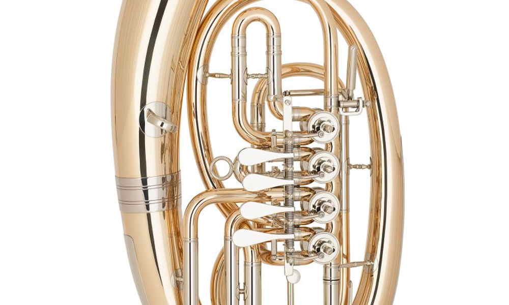 Drehventilmechanik eines professionellen Baritonhorns
