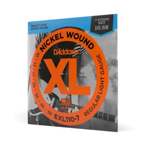 D'Addario 10-59 7-String, Regular Light XL Nickel Saiten für E-Gitarre