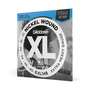D'Addario Extra-Heavy, 12-60 XL Nickel Strings for Electric Guitar