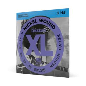 D'Addario Medium/Blues-Jazz Rock, 11-49 XL Nickel Strings for Electric Guitar