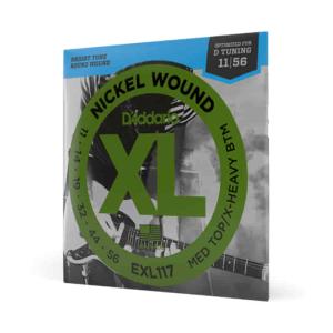 D'Addario Medium Top/Extra-Heavy Bottom, 11-56 XL Nickel Saiten für E-Gitarre