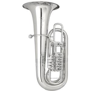 F Tuba with 5 rotary valves B&S 3099/1/W-S PT-11 silver plated