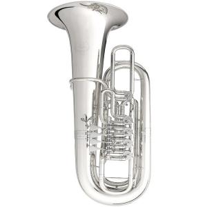 F Tuba with 5 rotary valves B&S 3099/2/W-S PT-10 silver plated