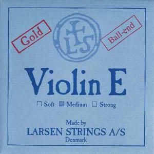 Larsen Original E-Gold String for Violin, Steel/Gold, with Ball