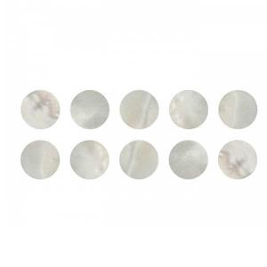 Mother of Pearl Eyes Pearl, White, 10-Pce Set