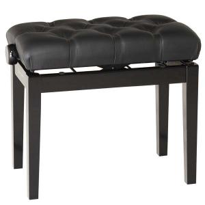 Piano bench with quilted leather seat cushion König and Meyer 13981