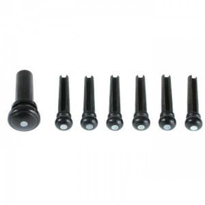Ebony Pins and Endbutton with Pearl Eye, 7-Piece Set