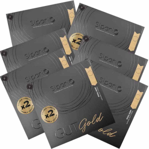 Sipario Gut Gold x2 Saiten Satz 2. Oktave für Pedalharfe