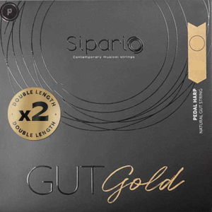 Sipario Gut Gold Pedal 2. Okt. G x 2 Saite für Pedalharfe, Darm, Doppelte Länge