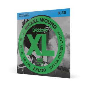 D'Addario 8-38 Extra-Super Light, XL Nickel Saiten für E-Gitarre