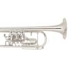 Bb Trumpet with 3 rotary valves, trigger Miraphone 9R silver plated