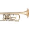 Bb Trumpet with 3 rotary valves Miraphone 9R Gold Brass laquered